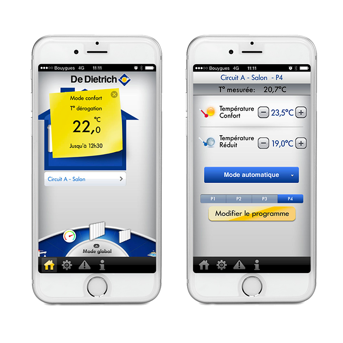 Deux screenshots de l'application diematic