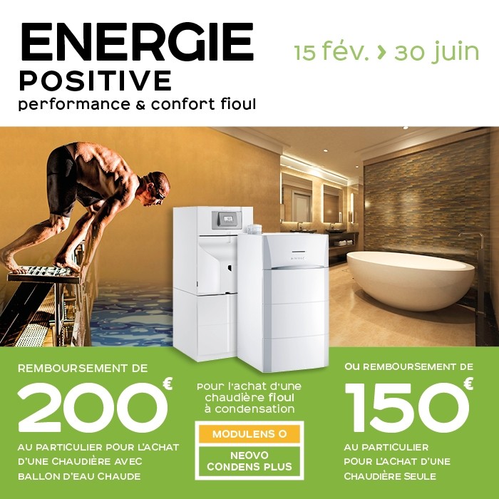 Promotion chaudière fioul au sol énergie positive