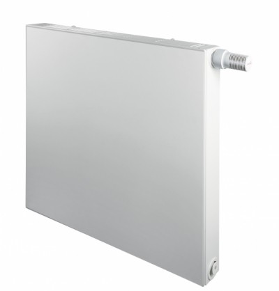 Radiateurs acier 6 orifices horizontaux habillés avec décor face plane pour raccordement central