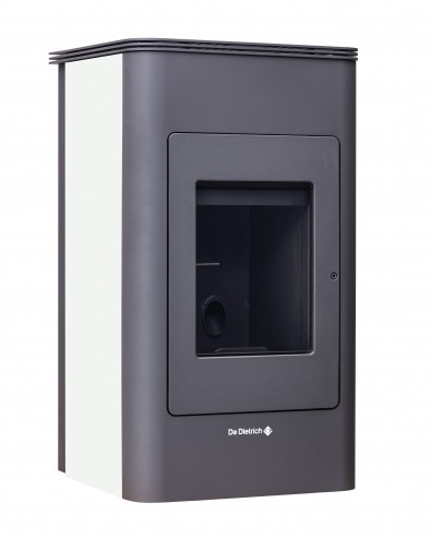 Poêle à granulés de bois non hydraulique Tectia avec habillage de couleur blanche