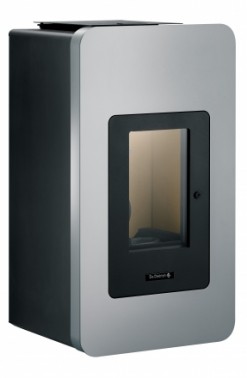 Poêle à granulés de bois non hydraulique Quadralis de couleur anthracite