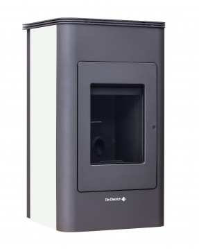 Poêle à granulés de bois non hydraulique Tectia avec habillage de couleur blanche