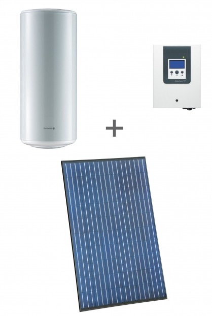 Exemple d'installation pour le kit d'optimisation de l'auto consommation avec capteur photovoltaïque et chauffe eau électrique